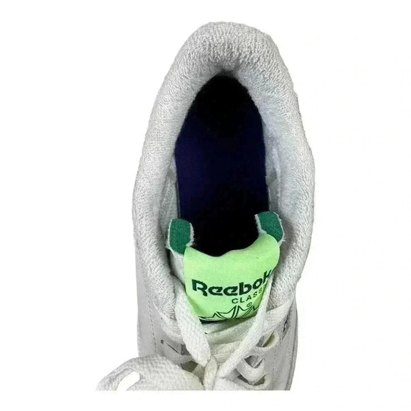 Reebok CLUB C 85 Chalk Men's Shoes White/Neon Green FZ0173 Sz. 8 - Picture 11 of 12